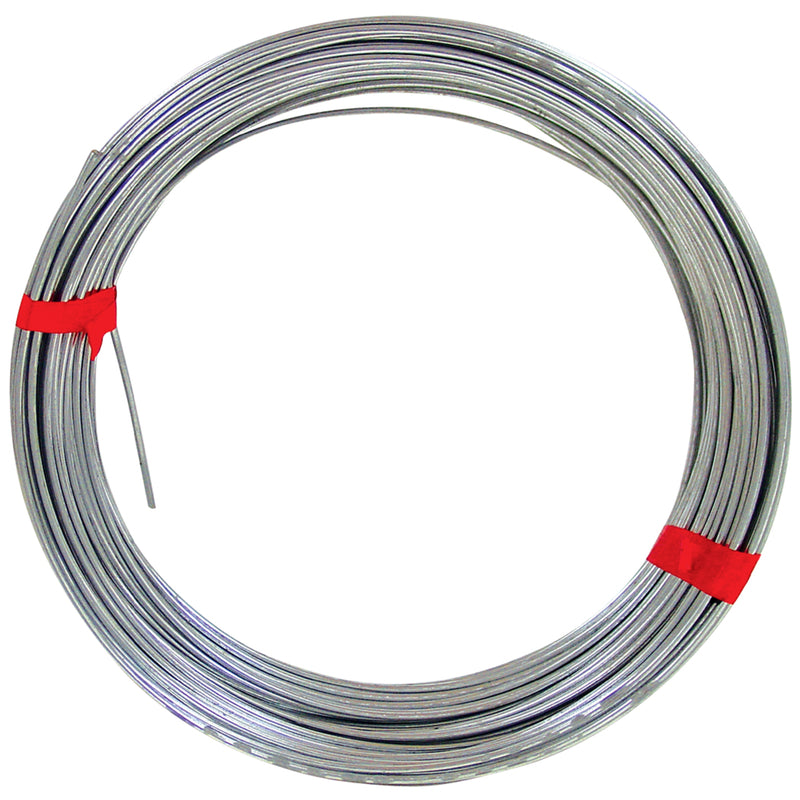 Emery Jensen 14-gauge steel wire, 100 feet, coiled and ready for crafting or industrial use.