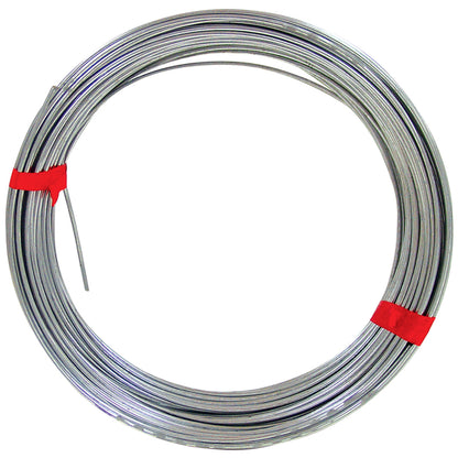 Emery Jensen 14-gauge steel wire, 100 feet, coiled and ready for crafting or industrial use.