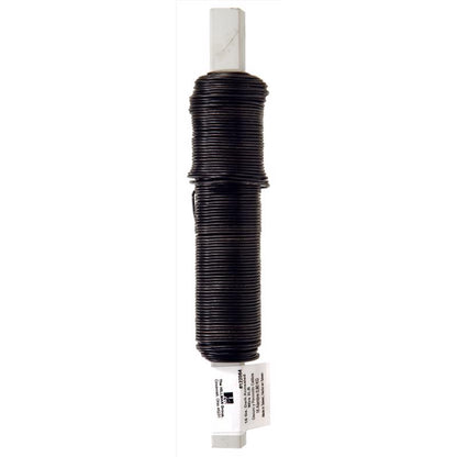 Black annealed steel wire, 16 gauge, by Emery Jensen, shown coiled and ready for use in various industrial or crafting applications.