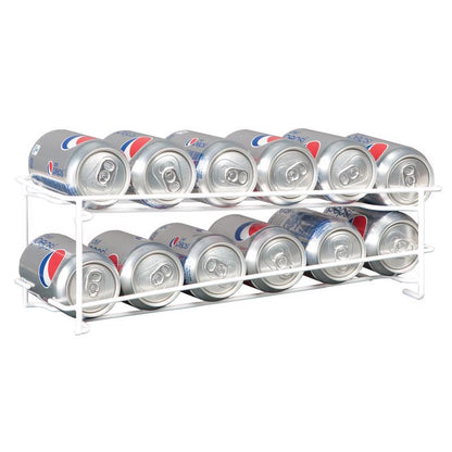 Emery Jensen soda dispenser steel wire organizer in white, designed for efficient storage and easy access.