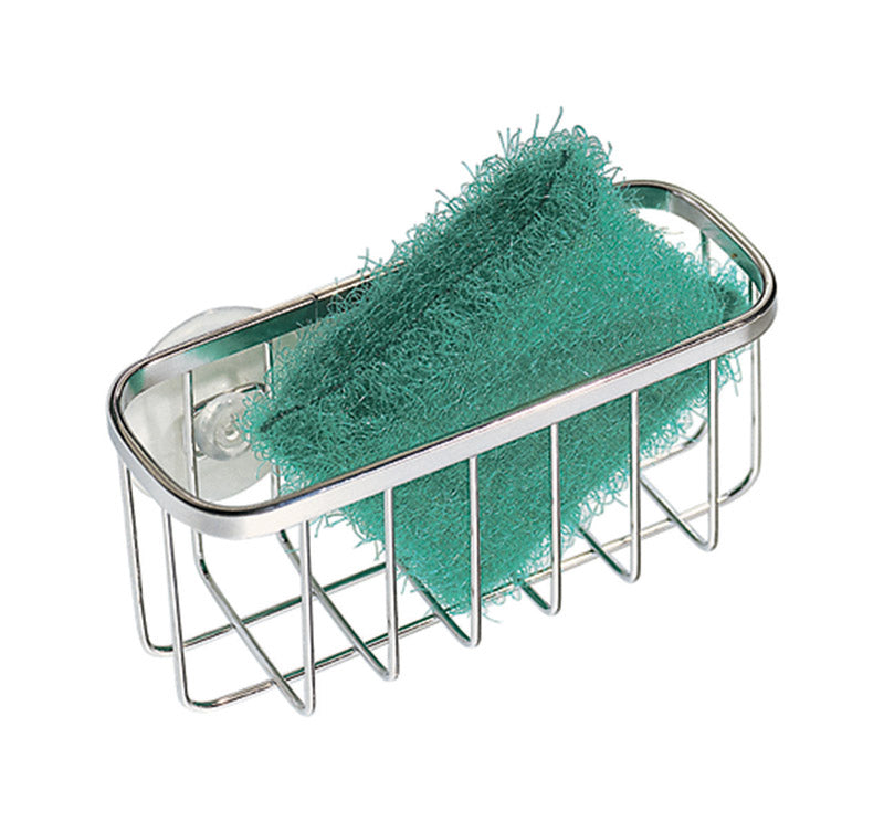 Emery Jensen suction sink center wire organizer for kitchen sink, with multiple compartments for utensils and cleaning tools.