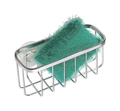 Emery Jensen suction sink center wire organizer for kitchen sink, with multiple compartments for utensils and cleaning tools.