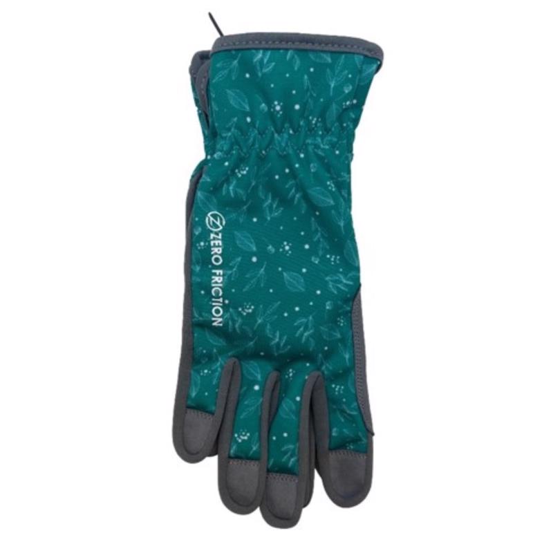 Emery Jensen women's work gardening gloves in green, lightweight and durable for outdoor gardening tasks.