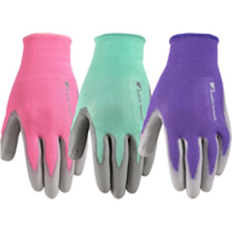 Emery Jensen women's work and garden gloves, 3-pack, durable fabric with reinforced fingertips for gardening and outdoor tasks.