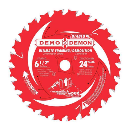 Set of 10 Emery Jensen DIAB DD 6-1/2-inch wood blades with 24 teeth for precise woodworking projects.