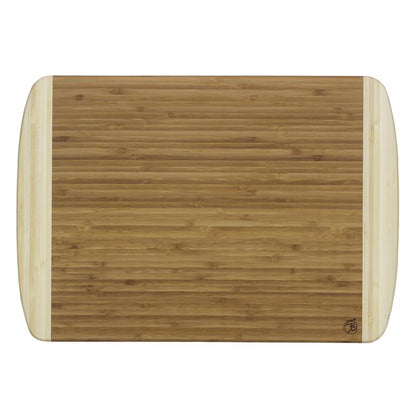 Emery Jensen wood cutting board measuring 12.5x18 inches, sturdy kitchen surface for food preparation.