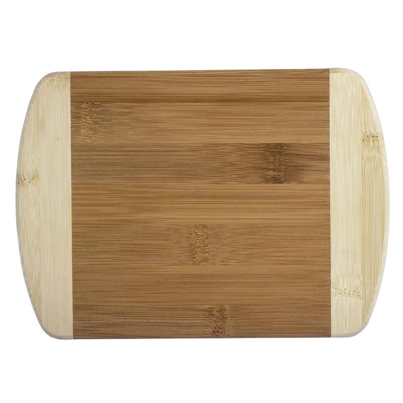Emery Jensen wood cutting board measuring 5.75x8 inches, ideal for food prep and kitchen use.