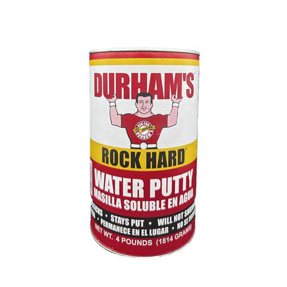 Six 4lb packs of Emery Jensen FILLR Water Putty wood filler for repairing and filling wood surfaces.