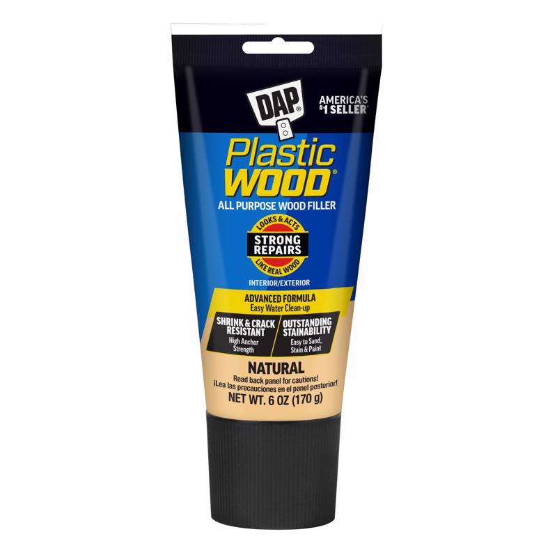 Emery Jensen wood filler in a 6-ounce natural color, ready for filling and repairing wood surfaces.
