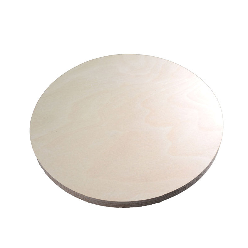 Emery Jensen plywood round wood paneling, 11-3/4 x 3/4 inches, showcasing natural wood grain and smooth surface.