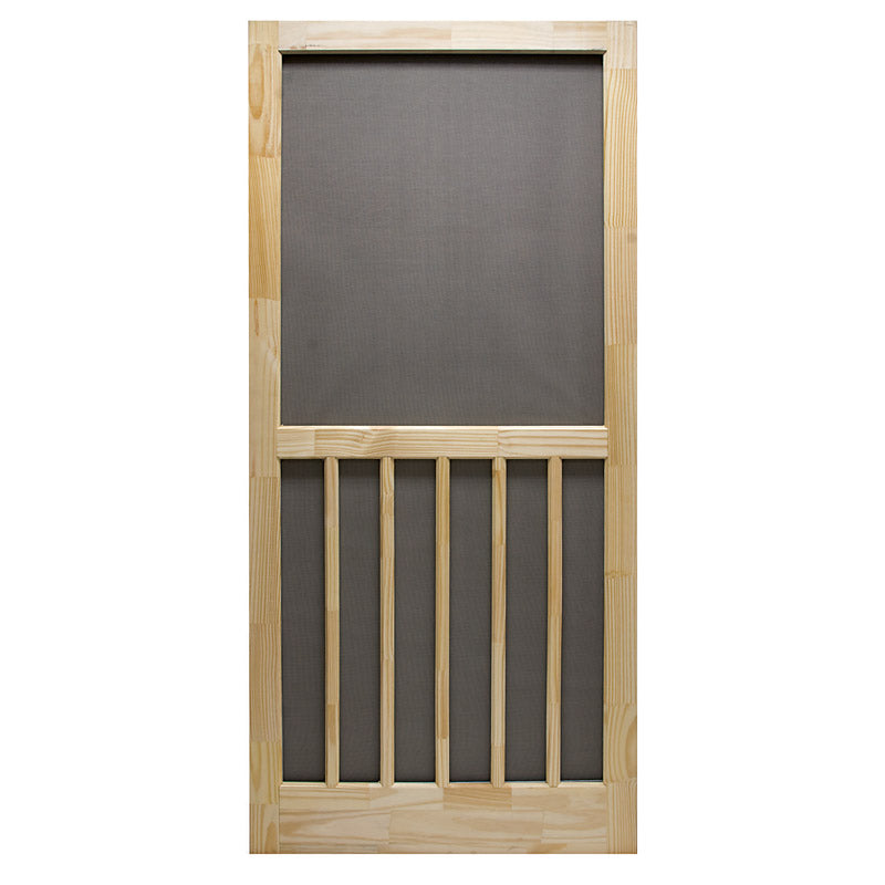 Emery Jensen 36-inch wood screen door with traditional design, ideal for outdoor entryways and ventilation.