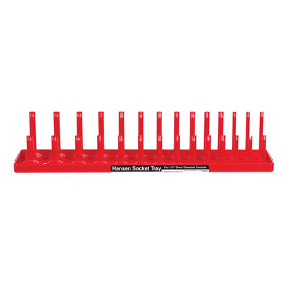 Emery Jensen workspace organization bin with 1/2" drive standard socket tray for tool storage and organization.