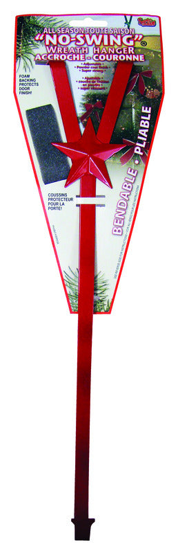 WREATH HANGER STEEL RED - Pack of 12