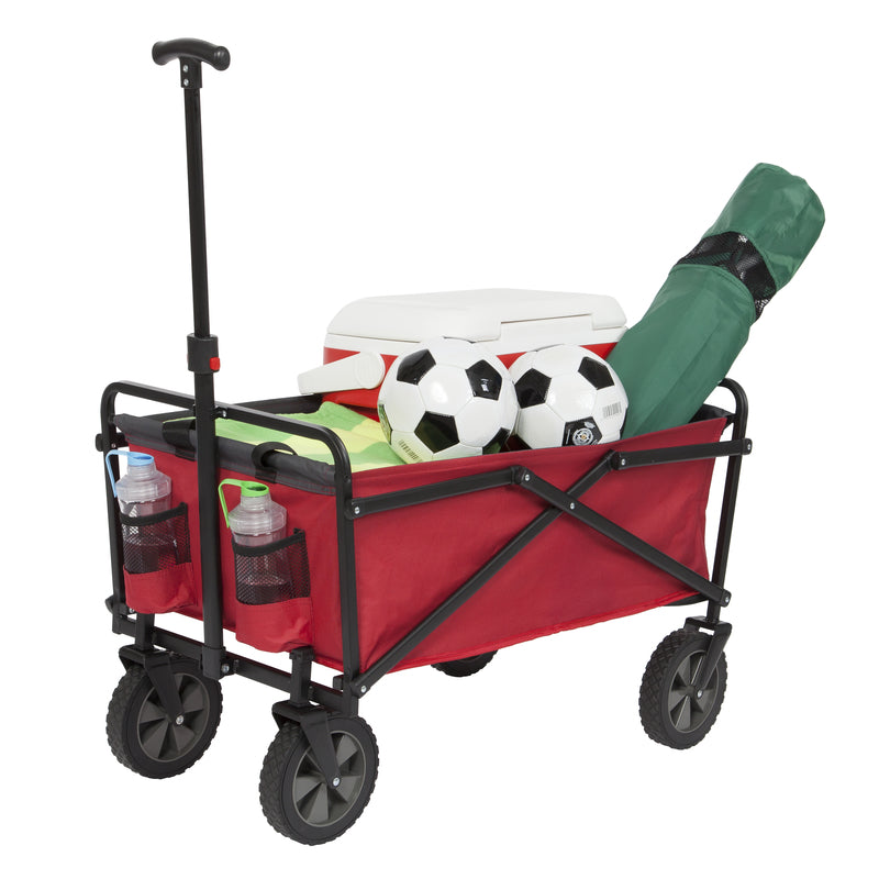 Emery Jensen folding utility cart with 3.6 cu ft capacity, yard and garden cart ideal for hauling tools and garden debris.