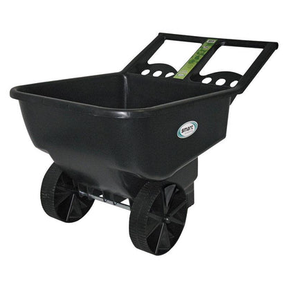 Emery Jensen Poly Garden Cart 4.5 cu ft yard and garden cart with sturdy handles and durable plastic bed for outdoor use.