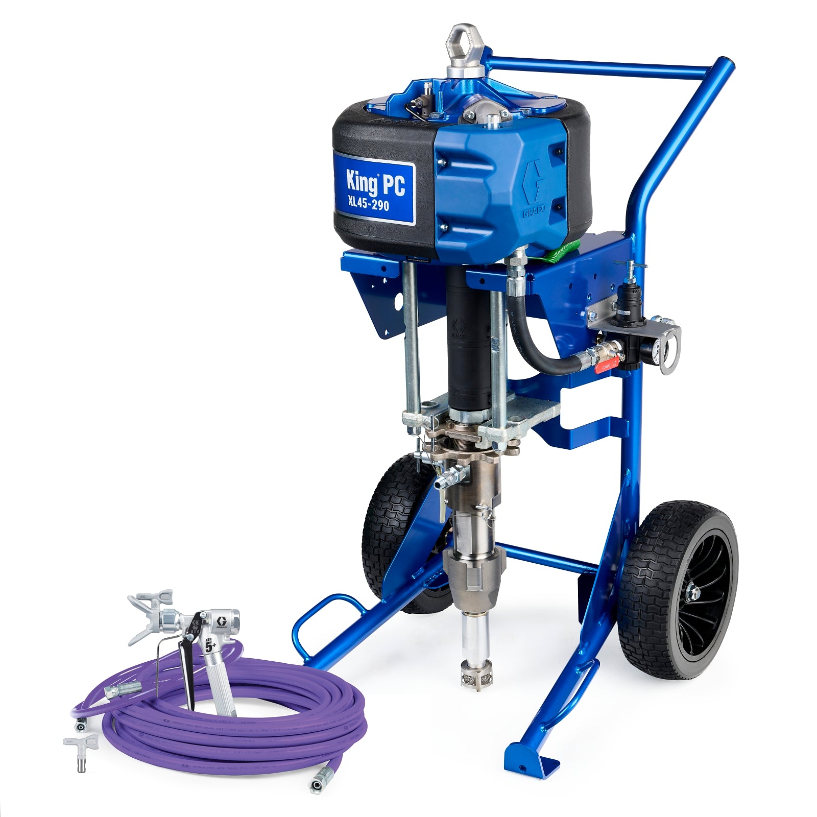 Graco King 45:1 airless sprayer, complete PC kit with spray gun and accessories for professional painting projects