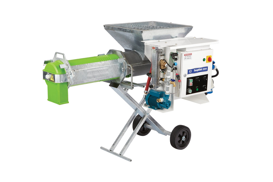 Graco TOUGHTEK CM-40 continuous mixer system in a bag, 220V, 3-phase, 50Hz for industrial mixing applications.