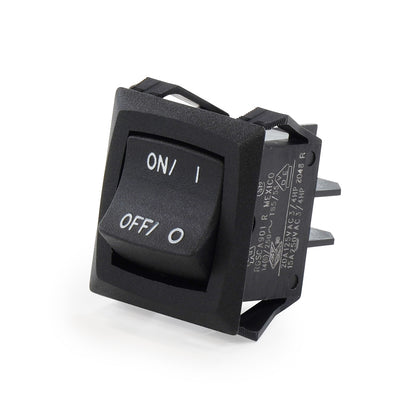 Graco SPDT rocker control switch used for electronic or appliance control, with a standard rocker design and switching function.