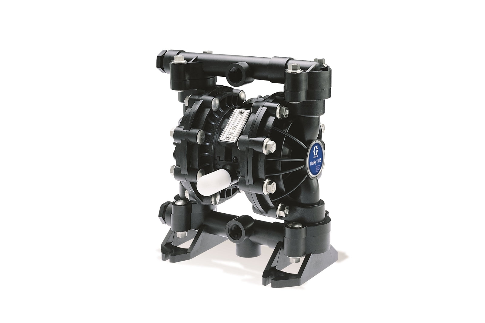 Graco HUSKY Pump 515 diaphragm pump with drum and riser, industrial fluid transfer equipment, mounted on a drum