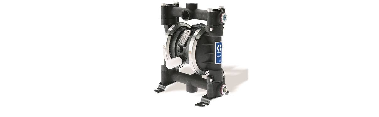Graco HUSKY Pump 716 Drum with Riser, diaphragm pump used for transferring industrial fluids, featuring a durable design.