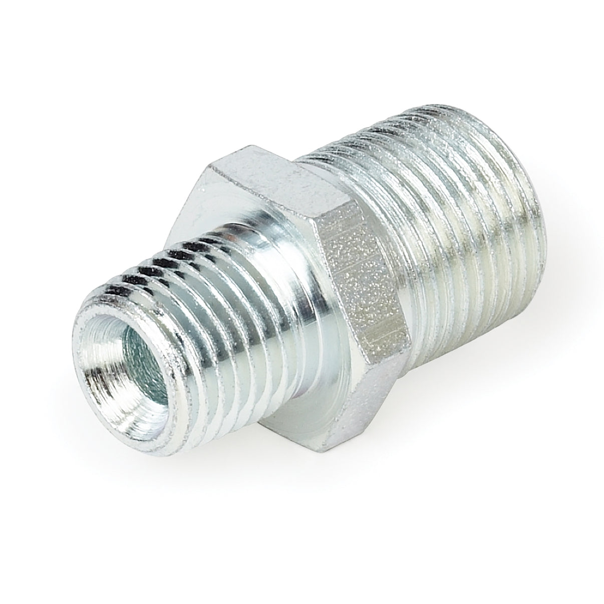 Graco 3/8 NPT to 1/4 NPT fitting adapter for plumbing and pneumatic connections, shown in close-up detail.