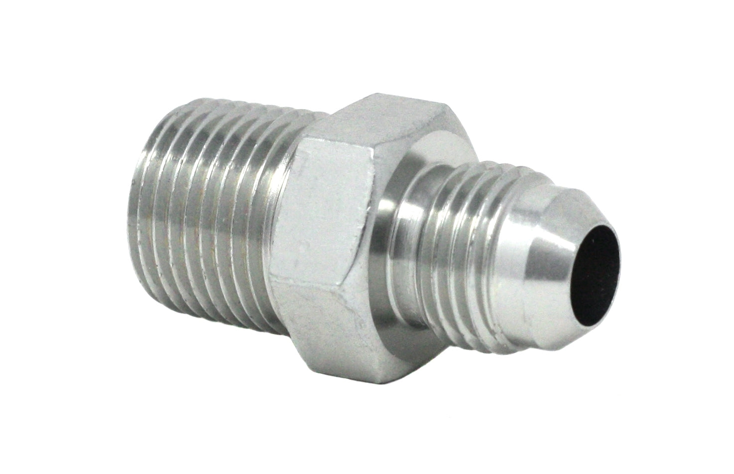 Graco 9/16-18 JIC to 3/8 NPT fitting adapter for hydraulic or fluid connections, showing the threaded metal fittings.