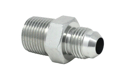 Graco 9/16-18 JIC to 3/8 NPT fitting adapter for hydraulic or fluid connections, showing the threaded metal fittings.