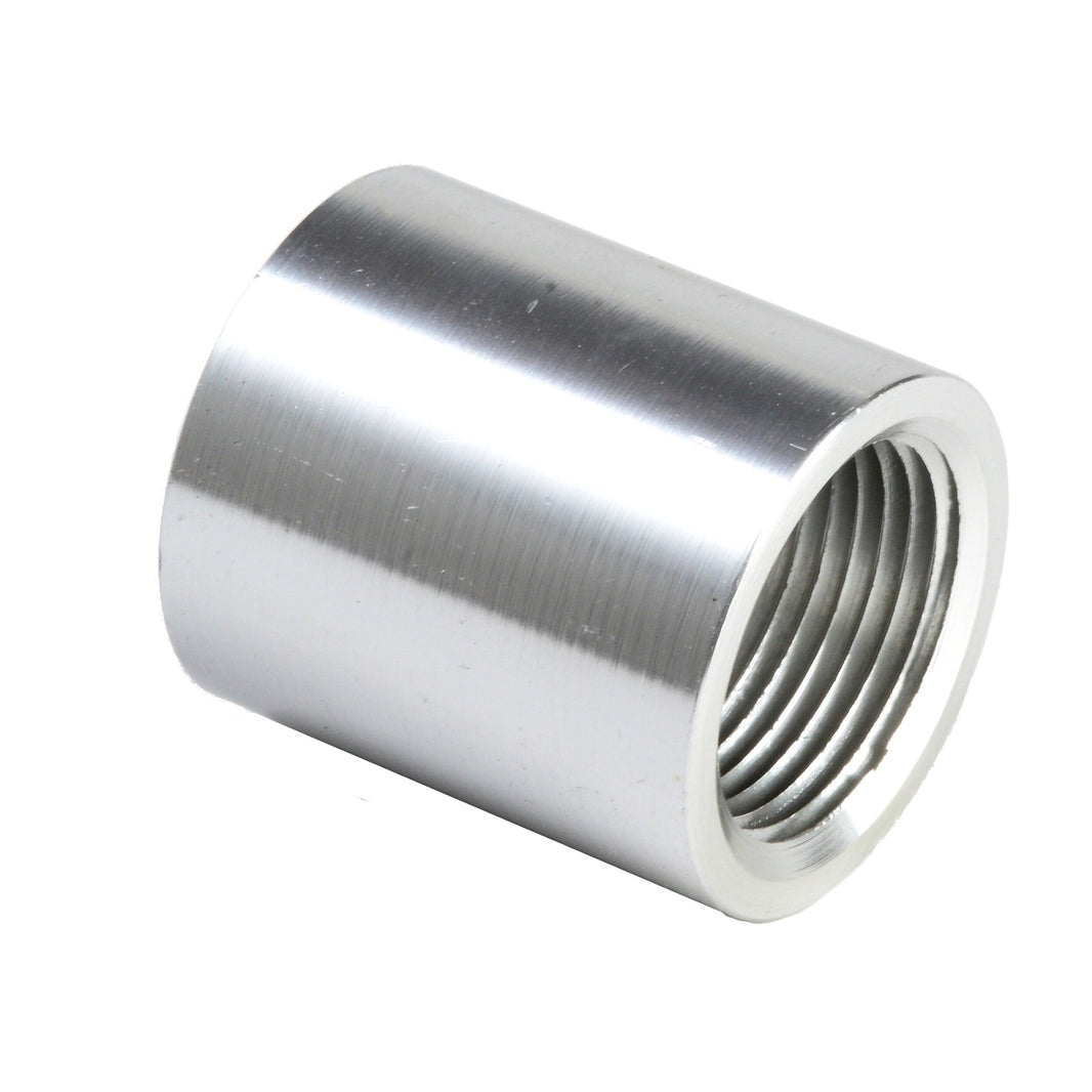 Graco 1-inch pipe coupling fitting for plumbing or industrial use, showing metal construction and threaded ends.
