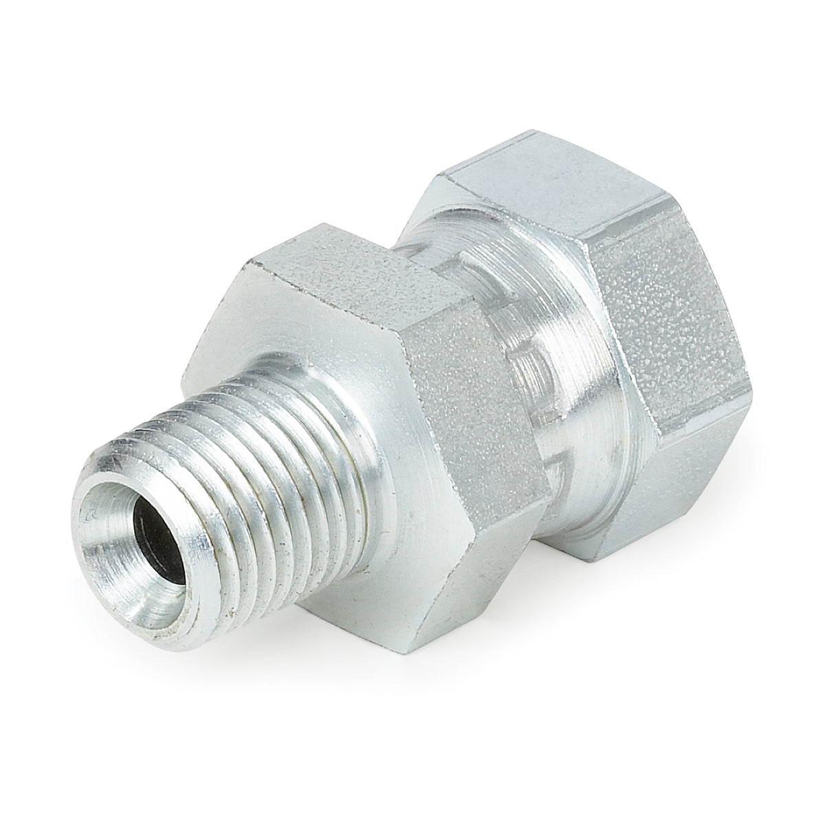 Graco swivel union fitting for fluid connections, featuring a durable metal construction and swivel joint for easy installation.
