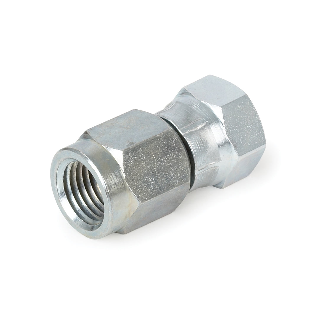 Graco swivel union fitting for hoses and equipment, featuring a durable metal construction and easy swivel design.