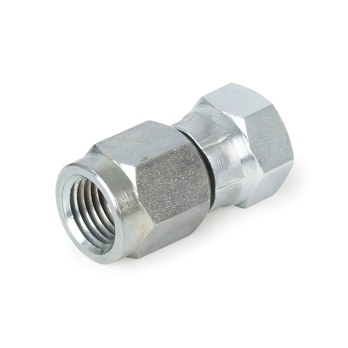 Graco swivel union fitting for hoses and equipment, showcasing a metal fitting with swivel joint for flexibility.
