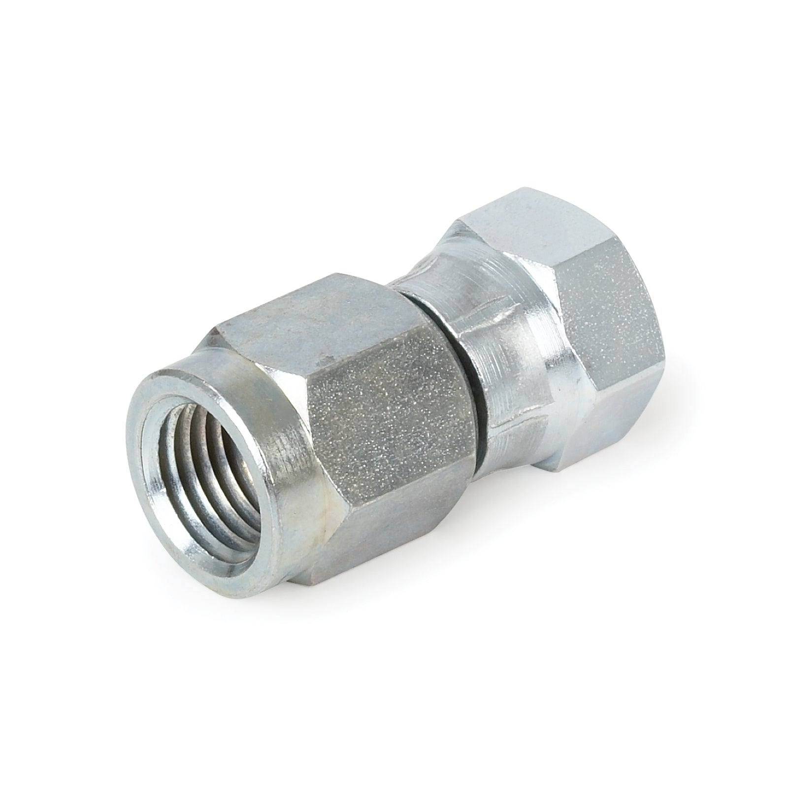 Graco swivel union fitting for hoses and equipment, showcasing a metal fitting with swivel joint for flexibility.