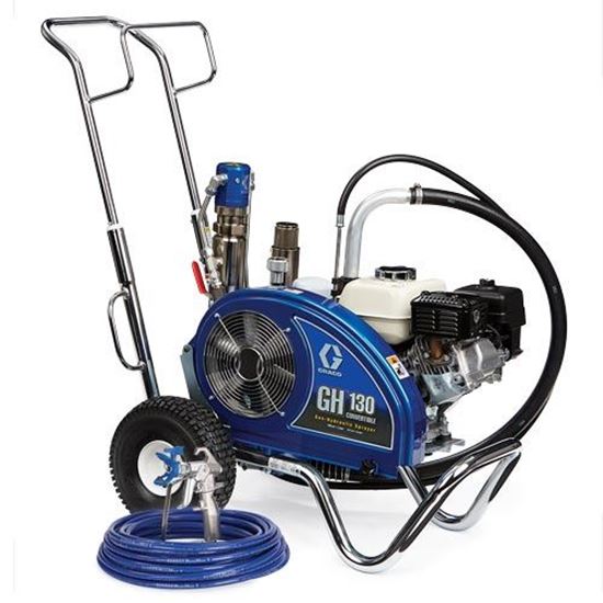 Graco GH 130 gas hydraulic convertible airless paint sprayer with hoses and spray gun for professional painting projects