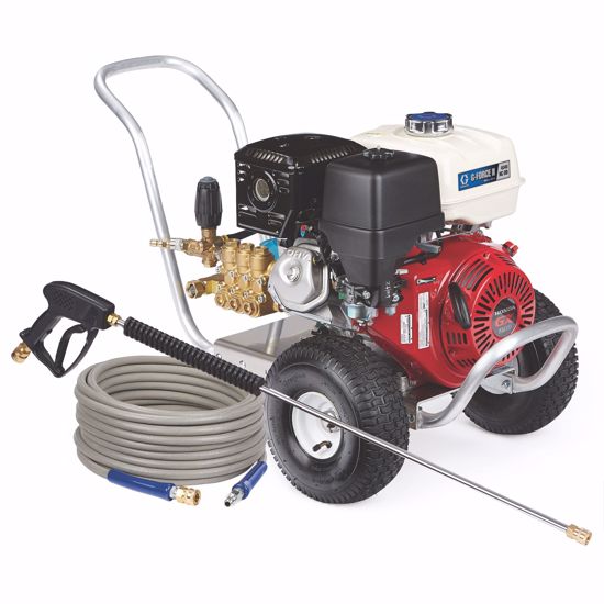 Graco G-force II 4040 HC DD gas pressure washer with direct drive, durable design, and high-pressure cleaning capabilities.