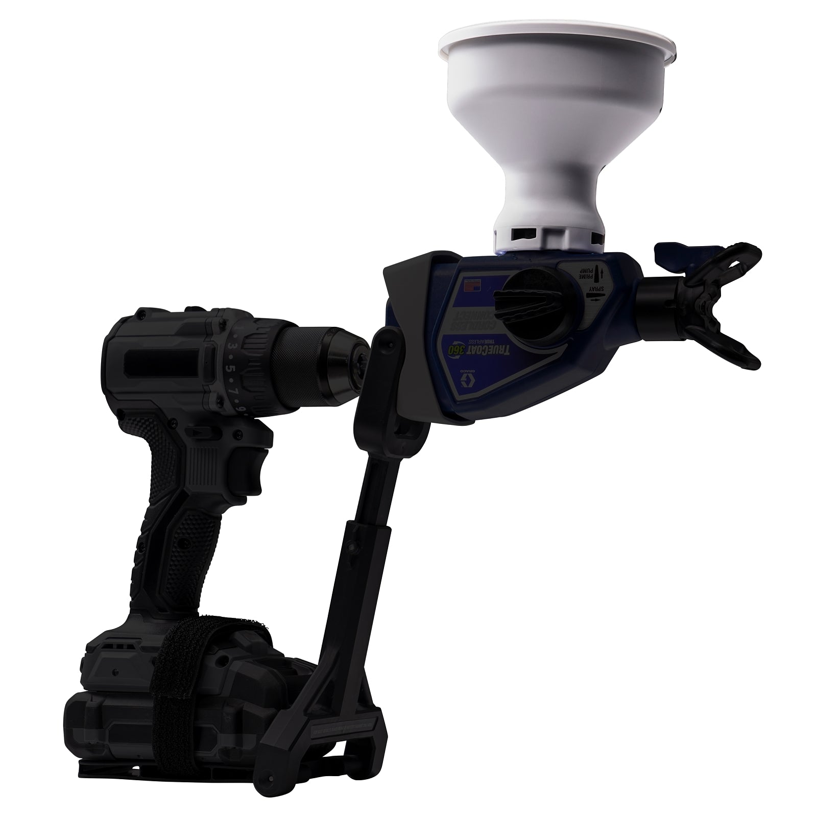 Graco handheld sprayer kit with detail cup, lids, liners, plugs, and cups for precise painting and spraying tasks.