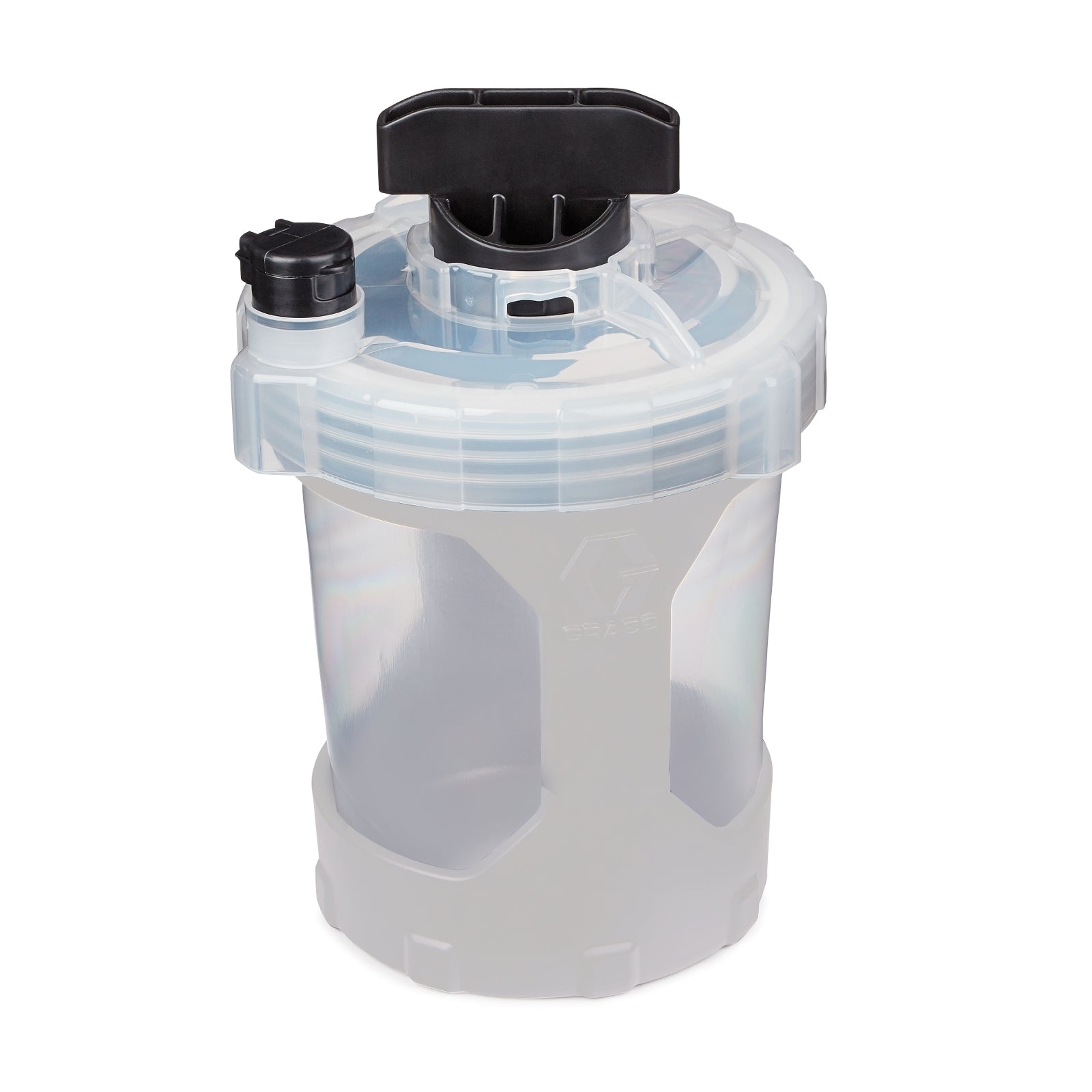 Gray Graco 32oz complete handheld sprayer lid kit with liners, plugs, and cups for easy spray system setup.