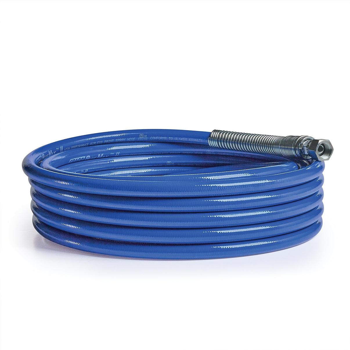 Graco 1/4 inch x 25-foot coupled hose, flexible and durable for paint spraying or industrial use.