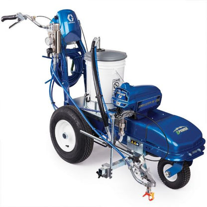 Graco Linelazer ES 1000 battery-powered airless line striper with manual gun and two lithium batteries for precise marking.