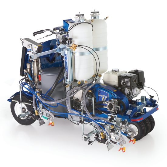 Graco Linelazer V 250DC HP Reflective Series Self-propelled Line Striper, 3 Auto Guns, 2 Tanks, Lazerguide 3000