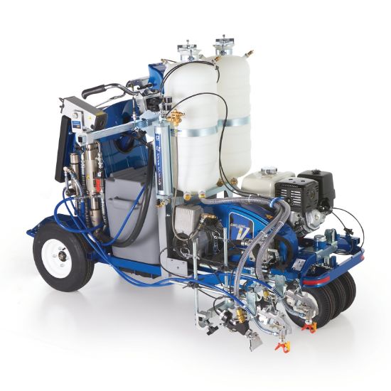 Graco Linelazer V 250SPS HP Reflective Series Self-propelled Line Striper, 2 Auto Guns, 2 Tanks, Lazerguide 3000