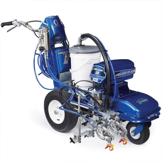 Graco Linelazer V ES 2000 HP automatic battery-powered airless line striper with one auto gun and one manual gun.