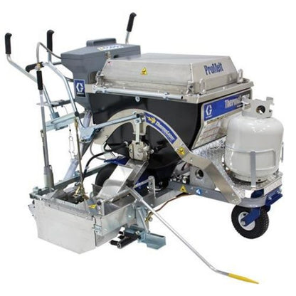 Graco Thermolazer Promelt System thermoplastic line striper for precise marking and line painting in industrial and commercial settings.