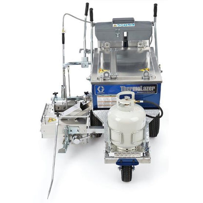 Graco Thermolazer thermoplastic line striper system for precise outdoor marking and pavement striping applications.