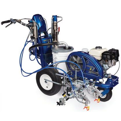 Graco LINELAZER V-200HS line striping sprayer with automatic 2A feature for precise pavement marking.