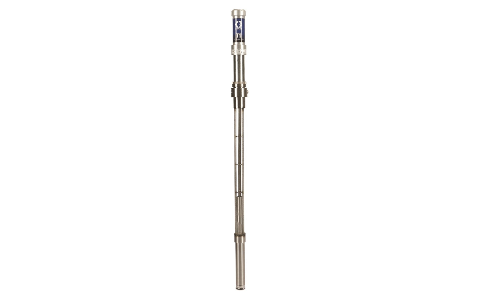 Graco T1 PUMP piston pump with metallic body and control valves, designed for industrial fluid transfer applications.