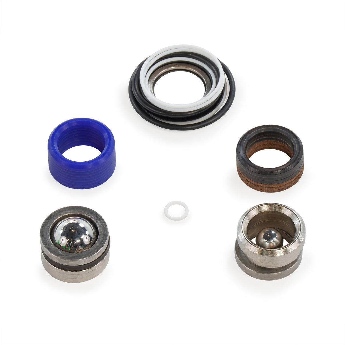 Graco pump repair packing kit with accessories for pump maintenance and repair, in a compact and organized package.
