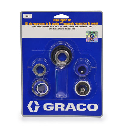 Graco pump repair and packing kit for models 695 and 795, includes essential accessories for maintenance and repair.
