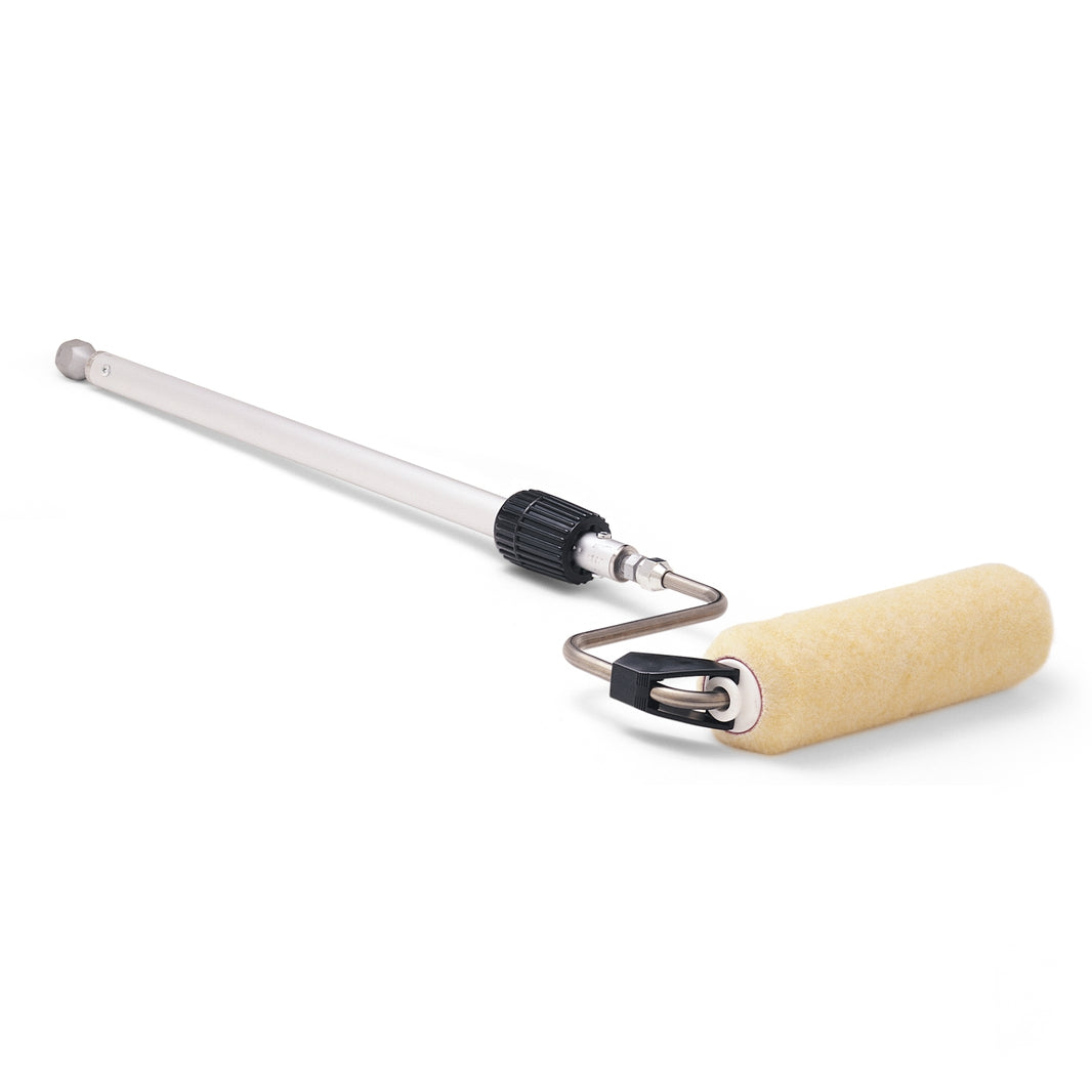 Graco adjustable extension roller pole with spray tip and wand extension for painting and coating applications.