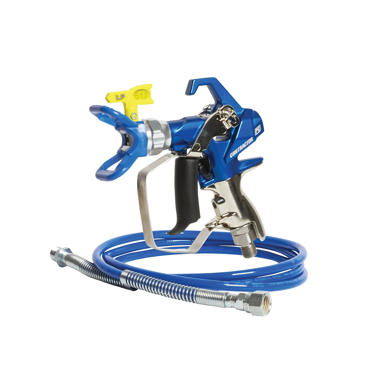 Graco Contractor PC Compact spray gun kit with whip for professional painting and coating applications.