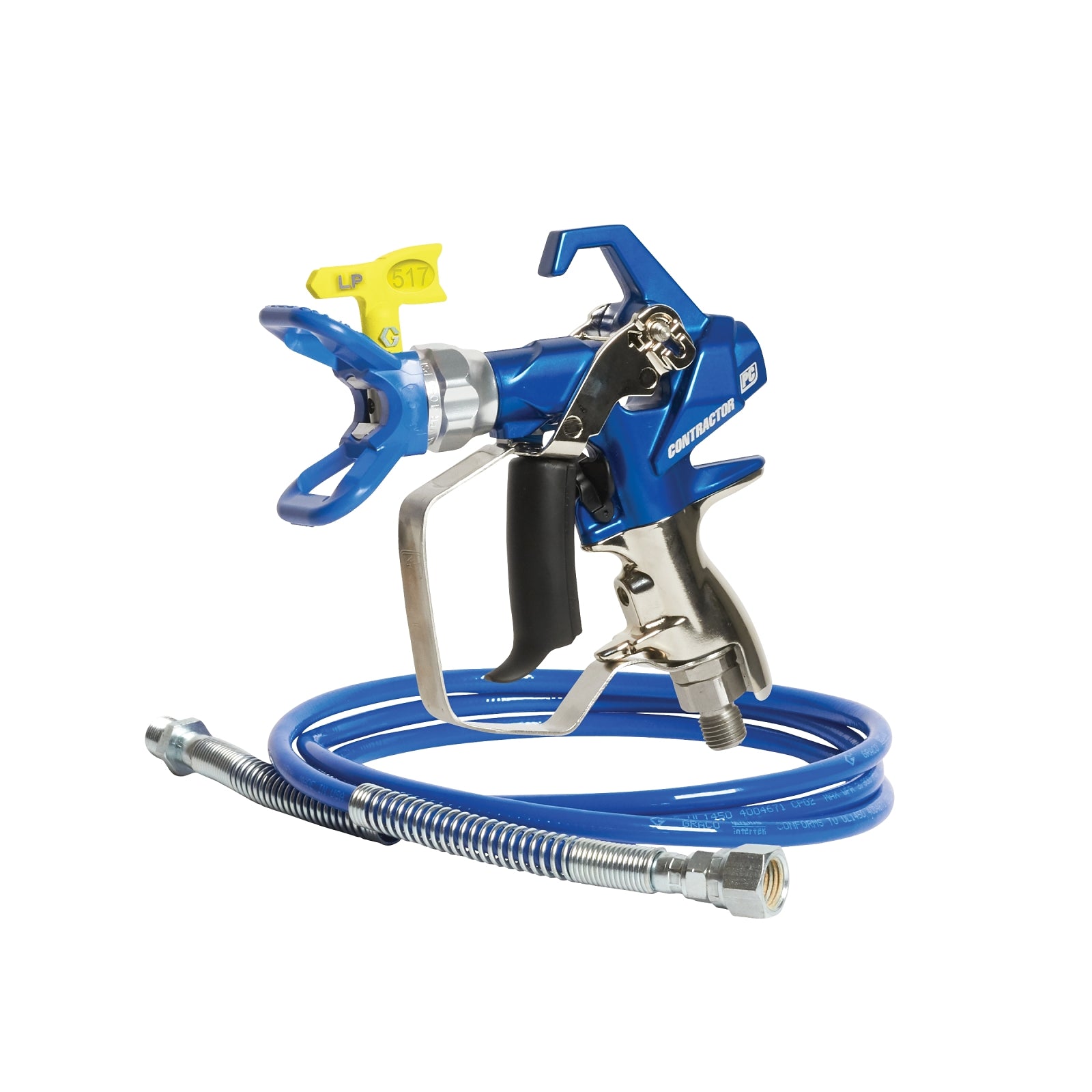 Graco Contractor PC Compact spray gun kit with whip for professional painting and coating applications.